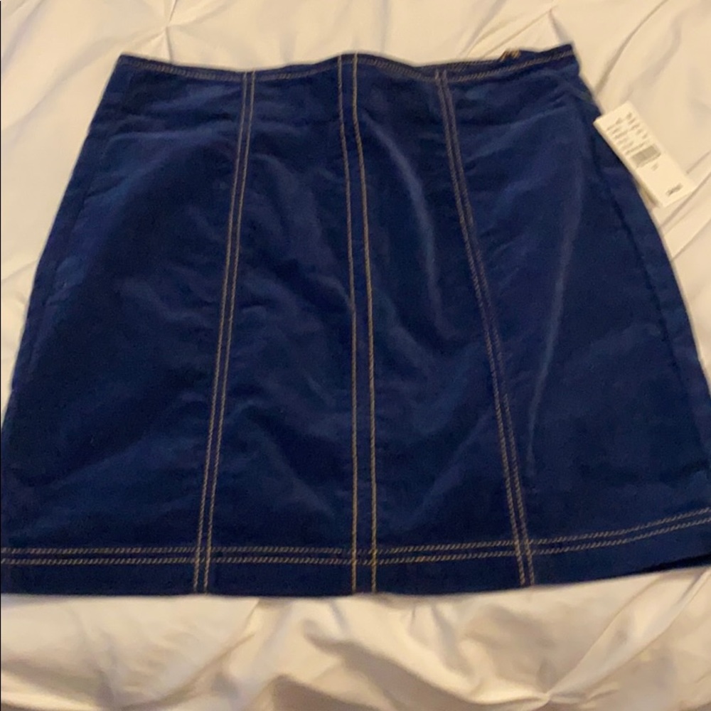 Pacsun faux denim//blue mini skirt